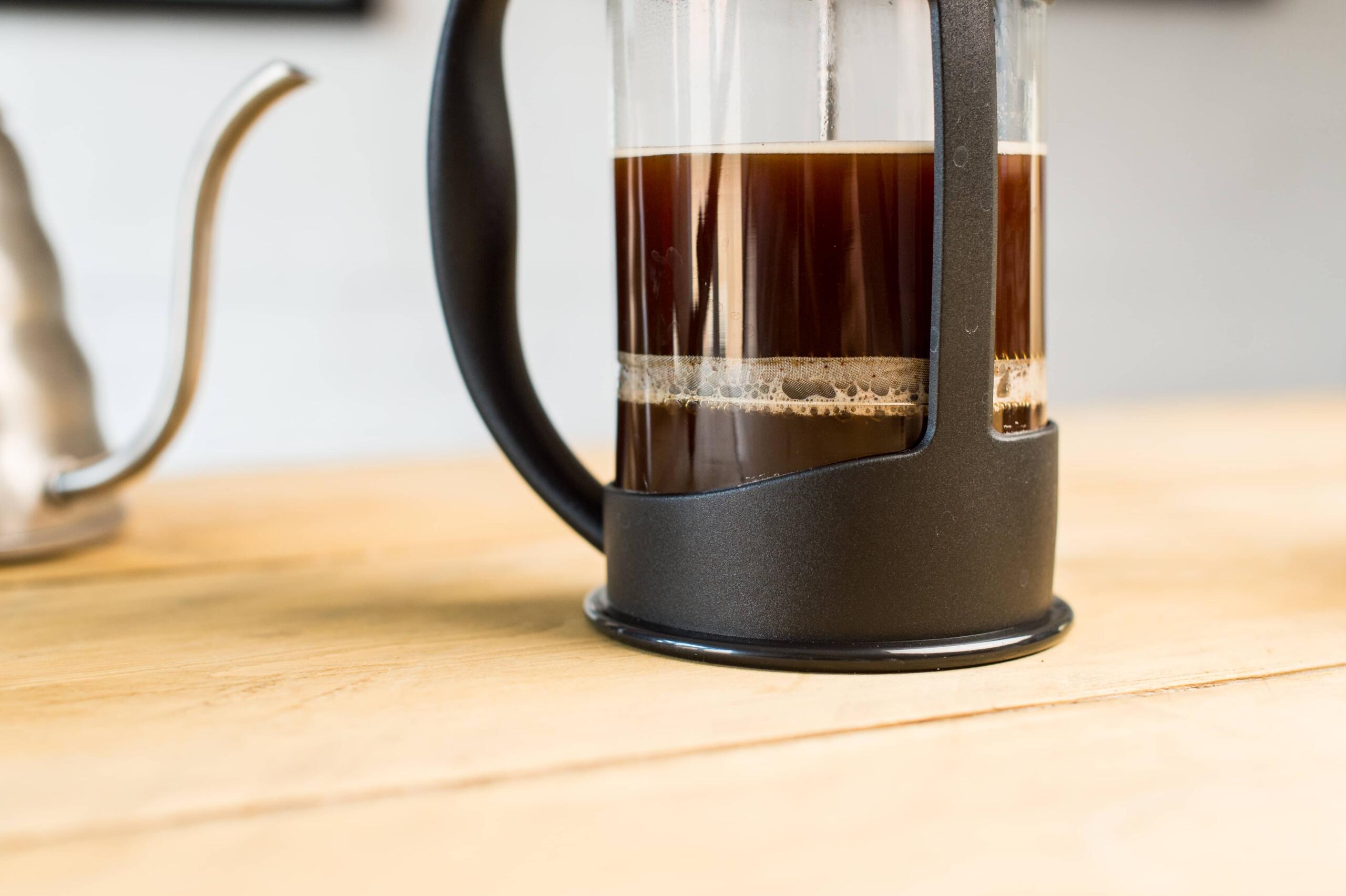 A Cafetiere being plunged