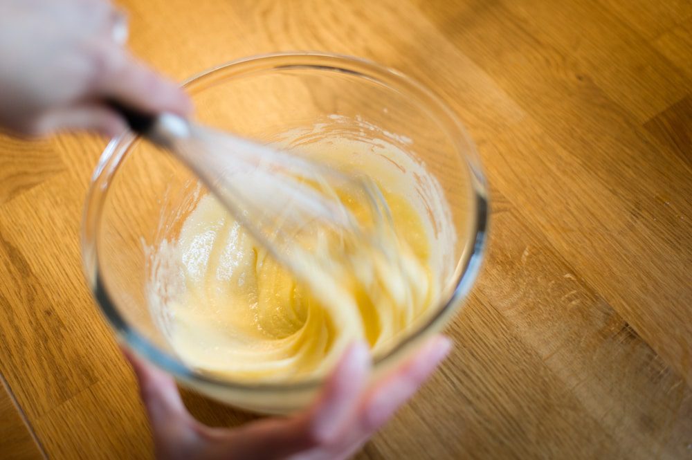 Wisking Ingredients for Eggnog Latte