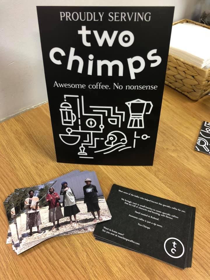 Two Chimps leaflets at Nettleham Community Hub