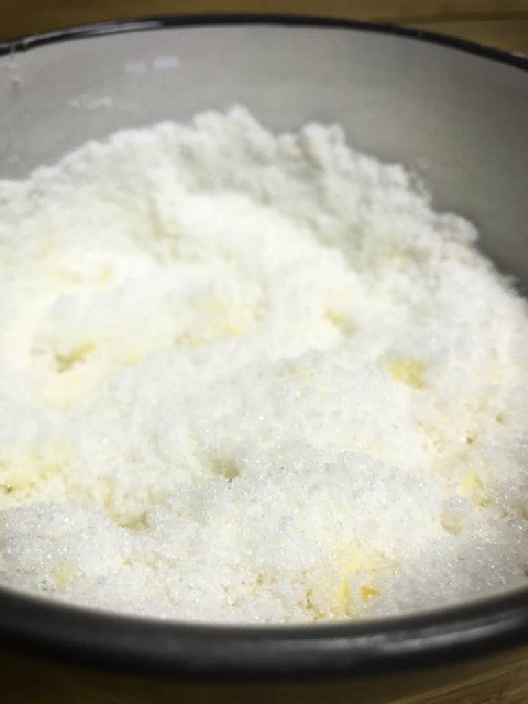 close up of flour and sugar