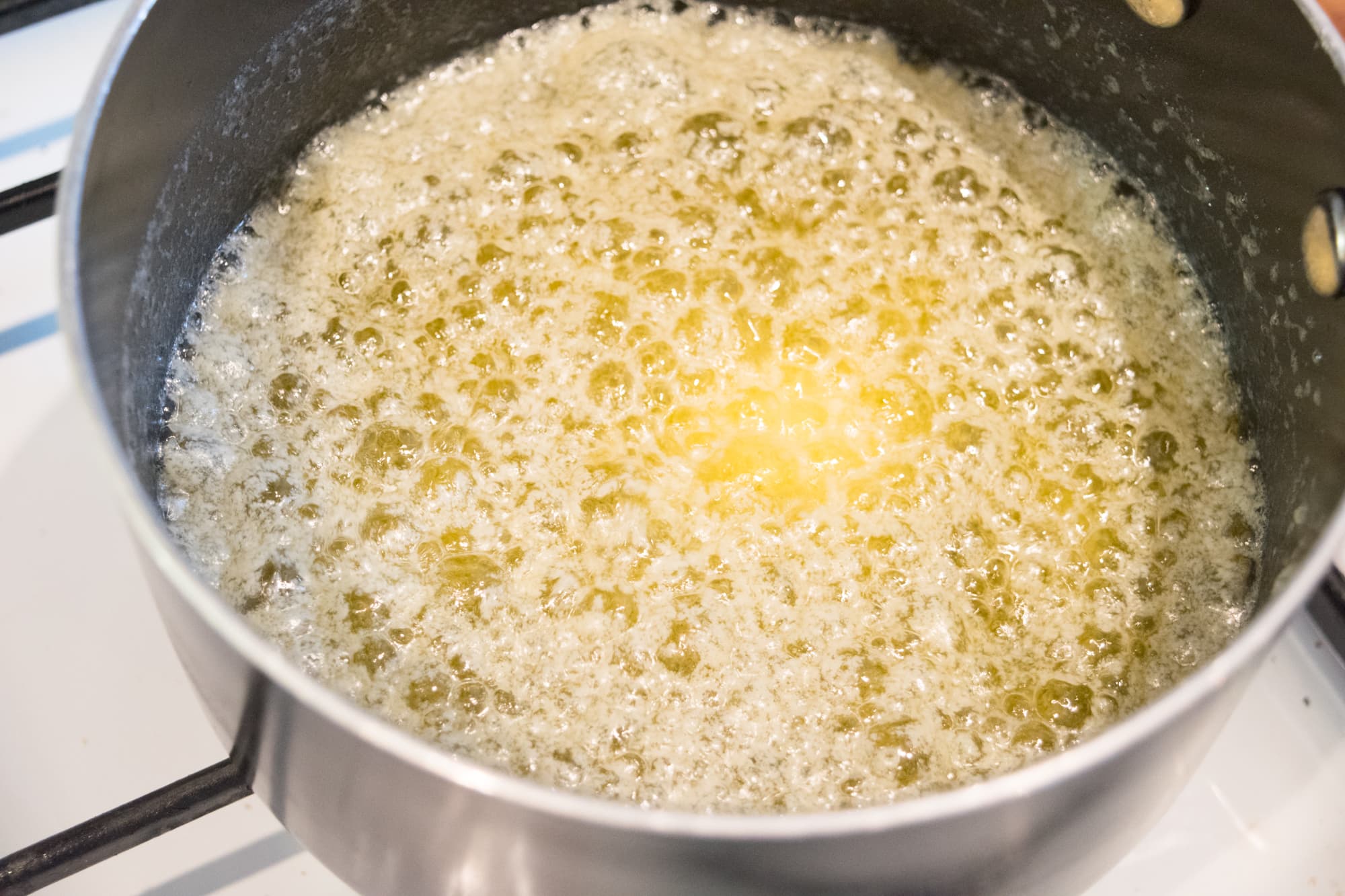 butter simmering in a pan