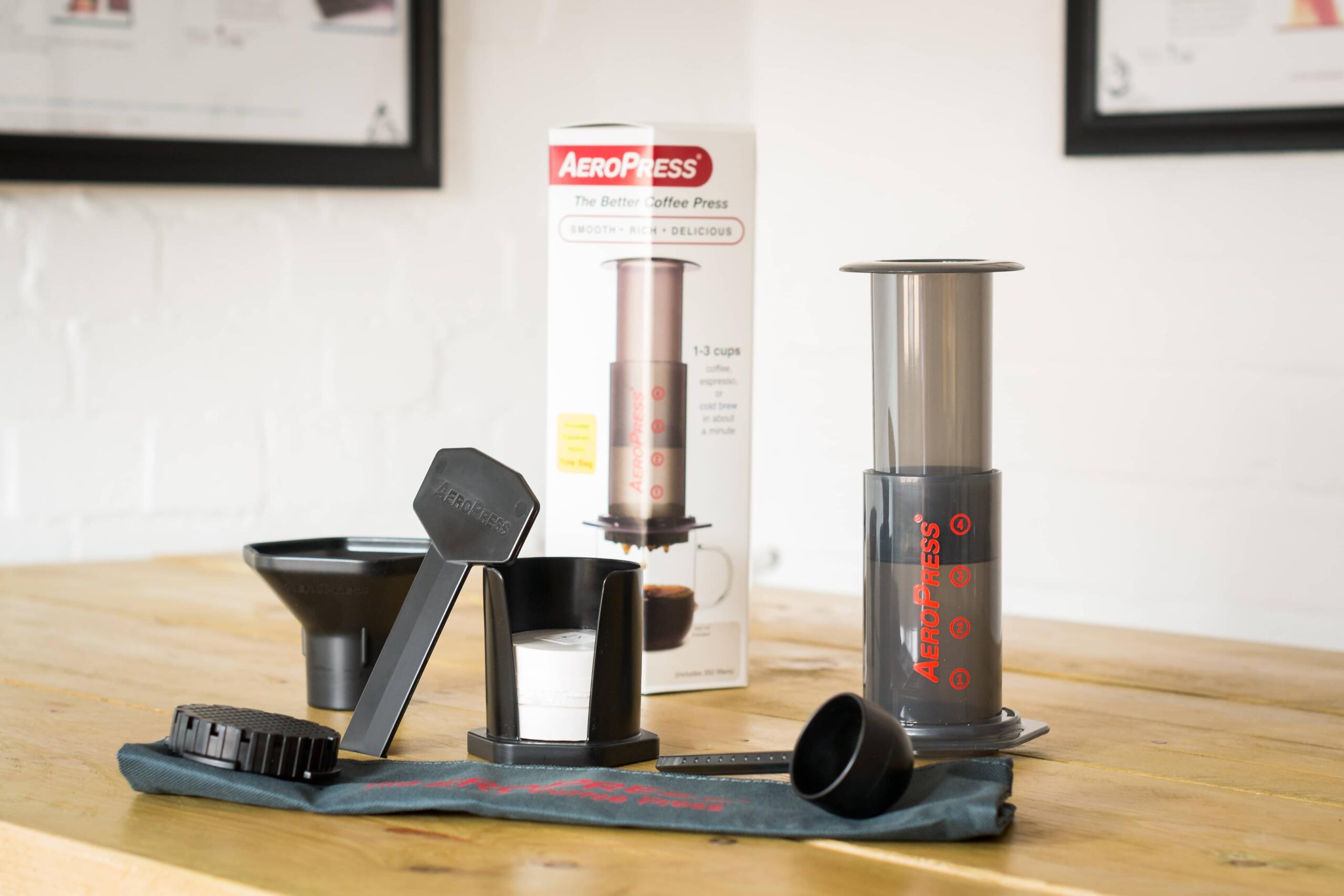 aeropress out of box on the table