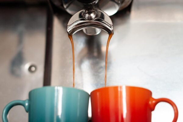 espresso pouring from an espresso machine