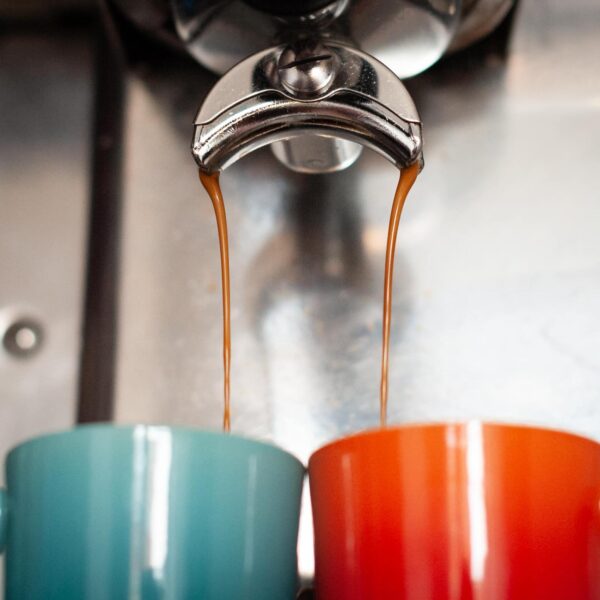 espresso pouring from an espresso machine