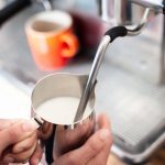 Milk texturising using an espresso machine