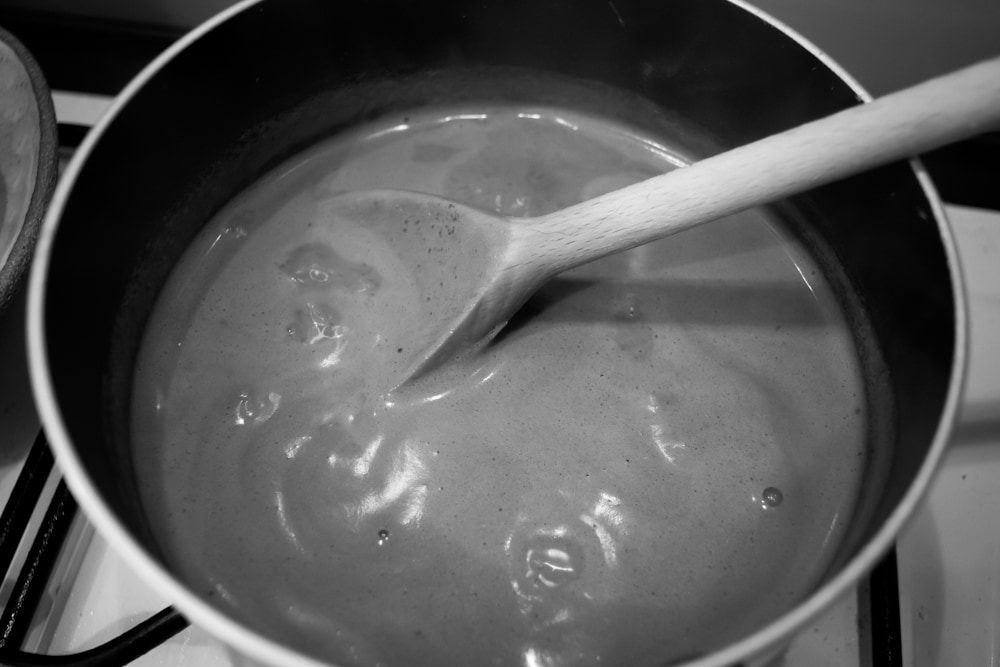toffee sauce in a pan