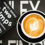 Coffee cup and Two Chimps label