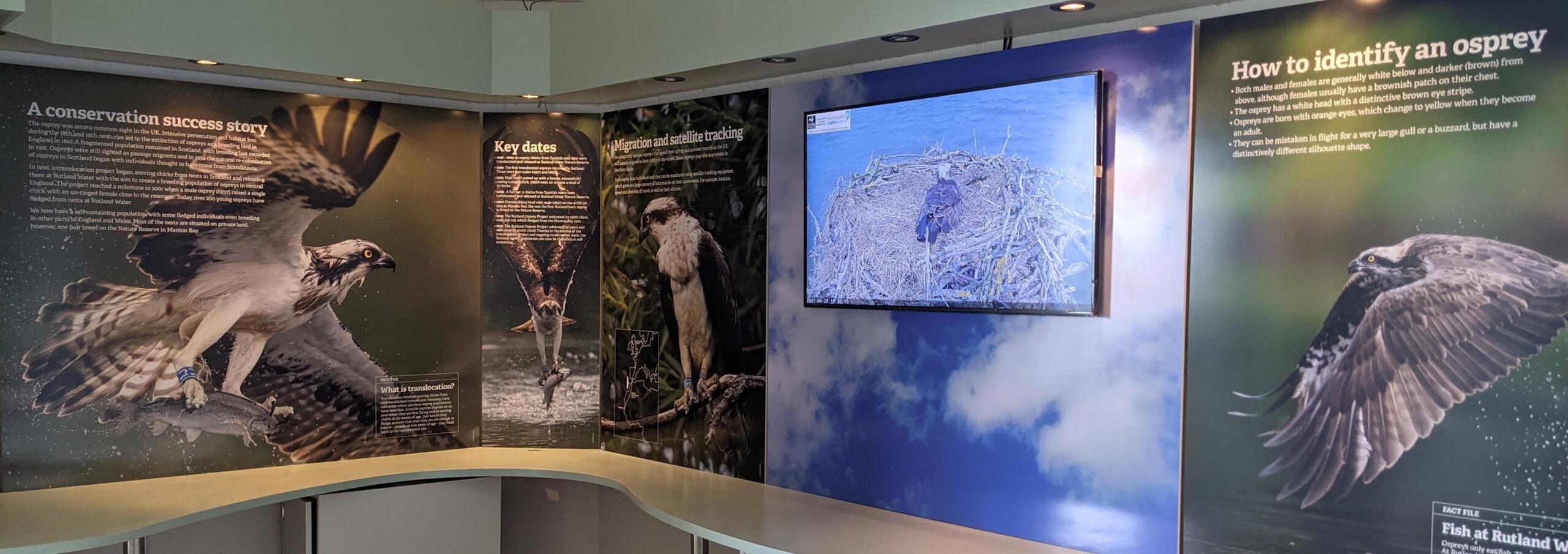 Inside Rutland Water visitor centre