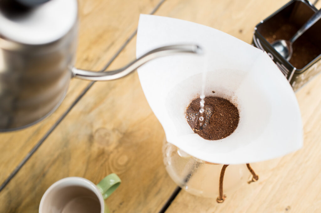 Coffee Grounds in Chemex