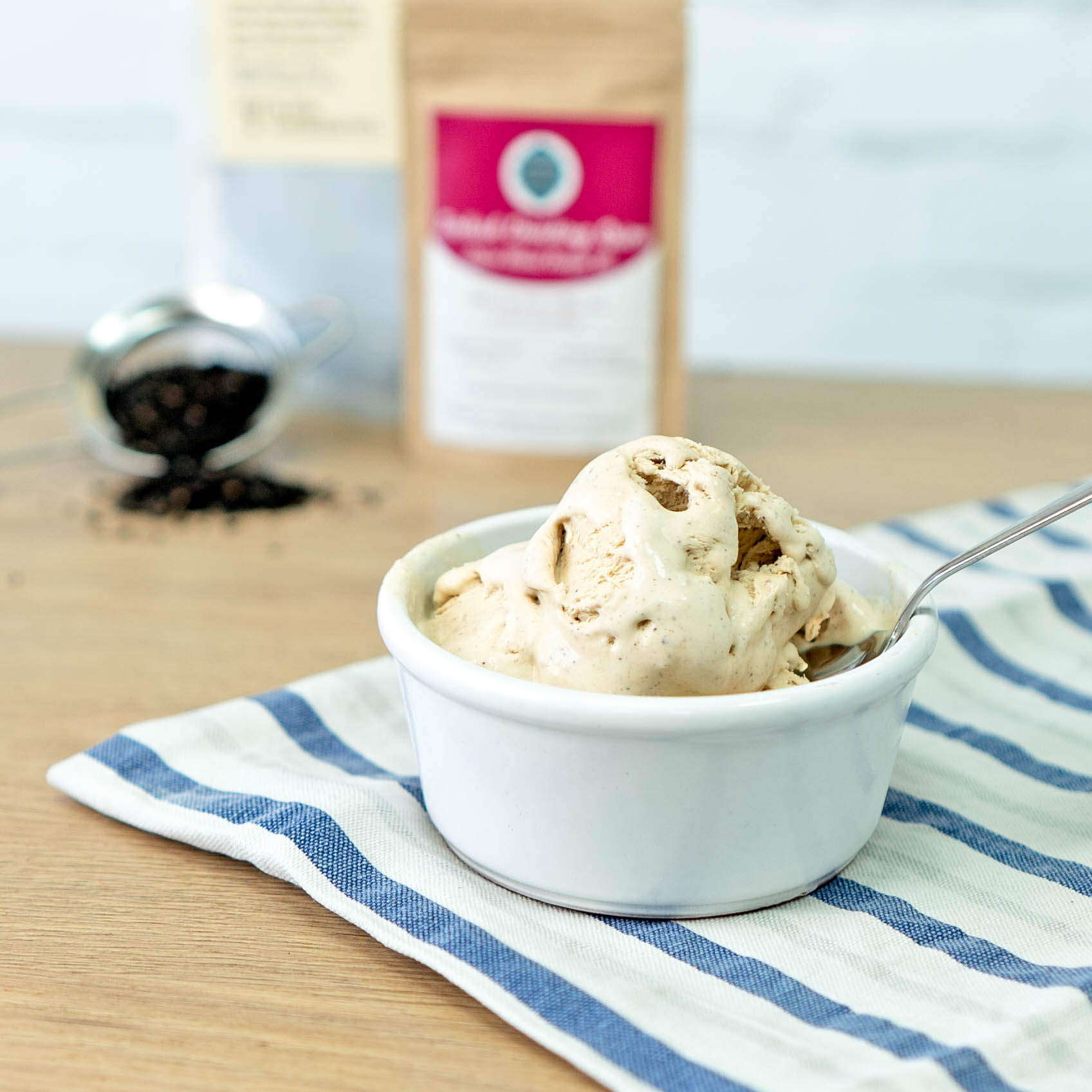 No-churn spiced tea ice cream - Two Chimps Coffee