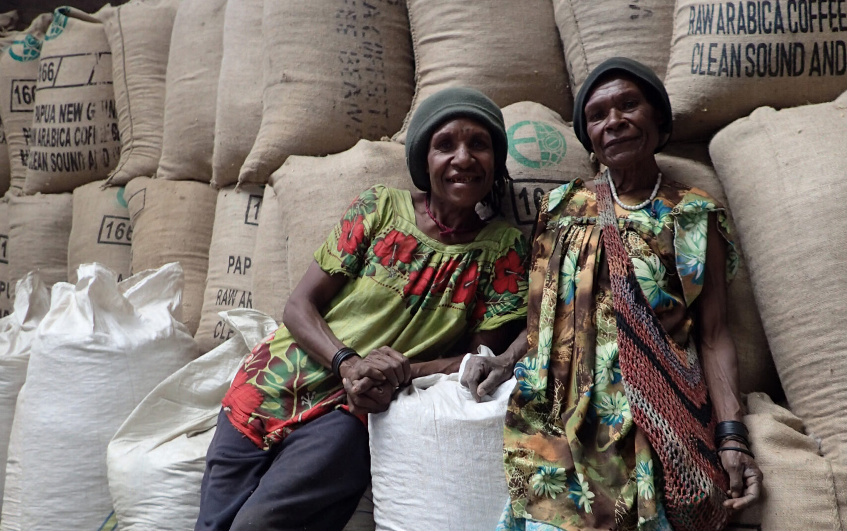 Bagging coffee beans