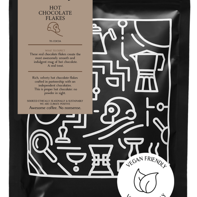 vegan hot chocolate by two chimps coffee