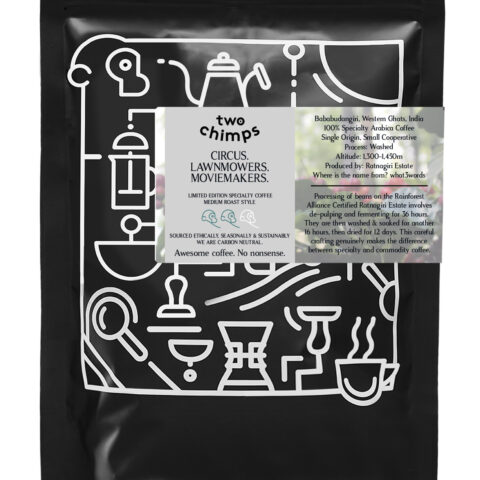 An image of the limited edition coffee from India launched by Two Chimps in collaboration with MindSpace Stamford