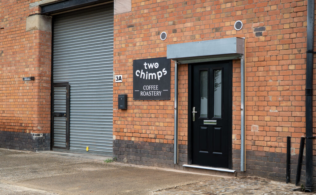 The Two Chimps Coffee roastery on Pillings Road in Oakham Rutland
