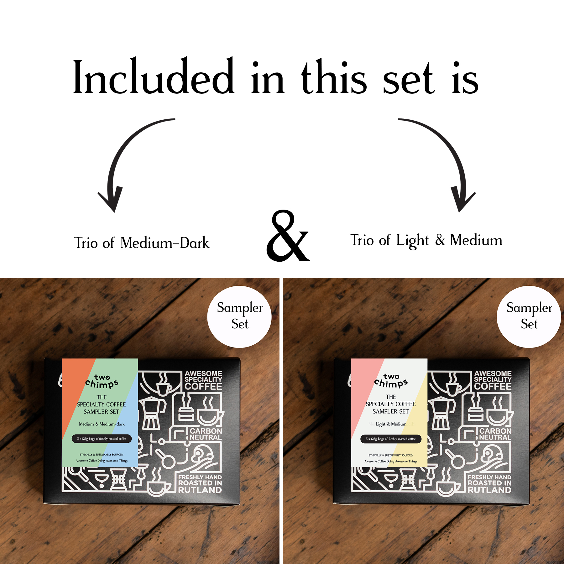The Specialty Coffee Sampler Set | Two Chimps Coffee
